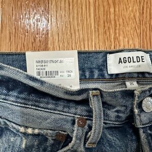 NEW AGOLDE parker easy straight jean in facade